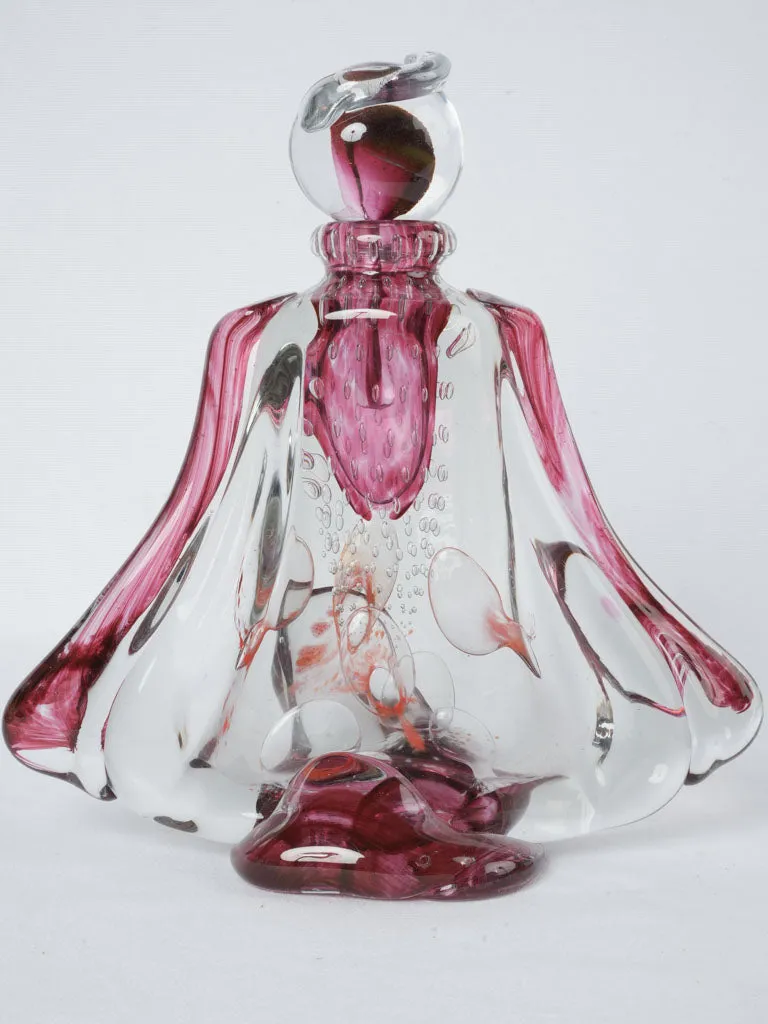 Lidded Angel flask by Jean-Claude Novaro - burgundy 2010 - 15"