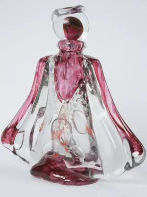 Lidded Angel flask by Jean-Claude Novaro - burgundy 2010 - 15"
