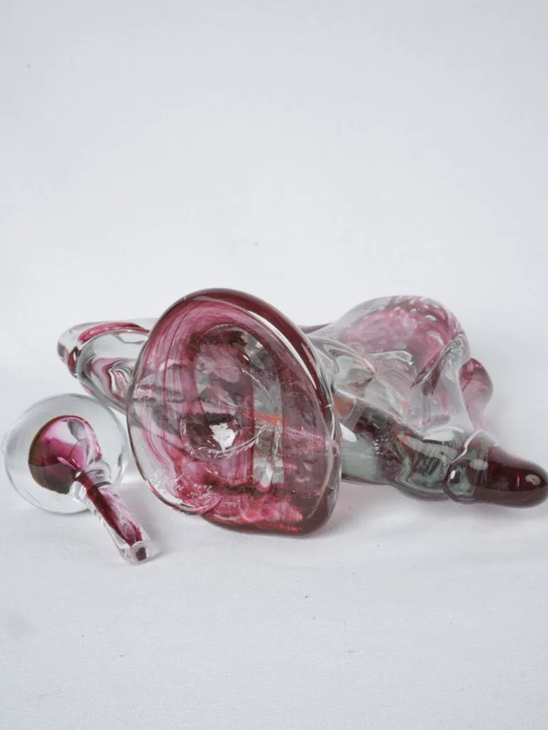 Lidded Angel flask by Jean-Claude Novaro - burgundy 2010 - 15"