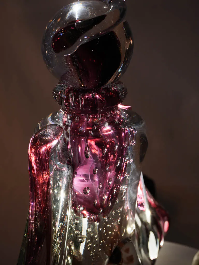 Lidded Angel flask by Jean-Claude Novaro - burgundy 2010 - 15"