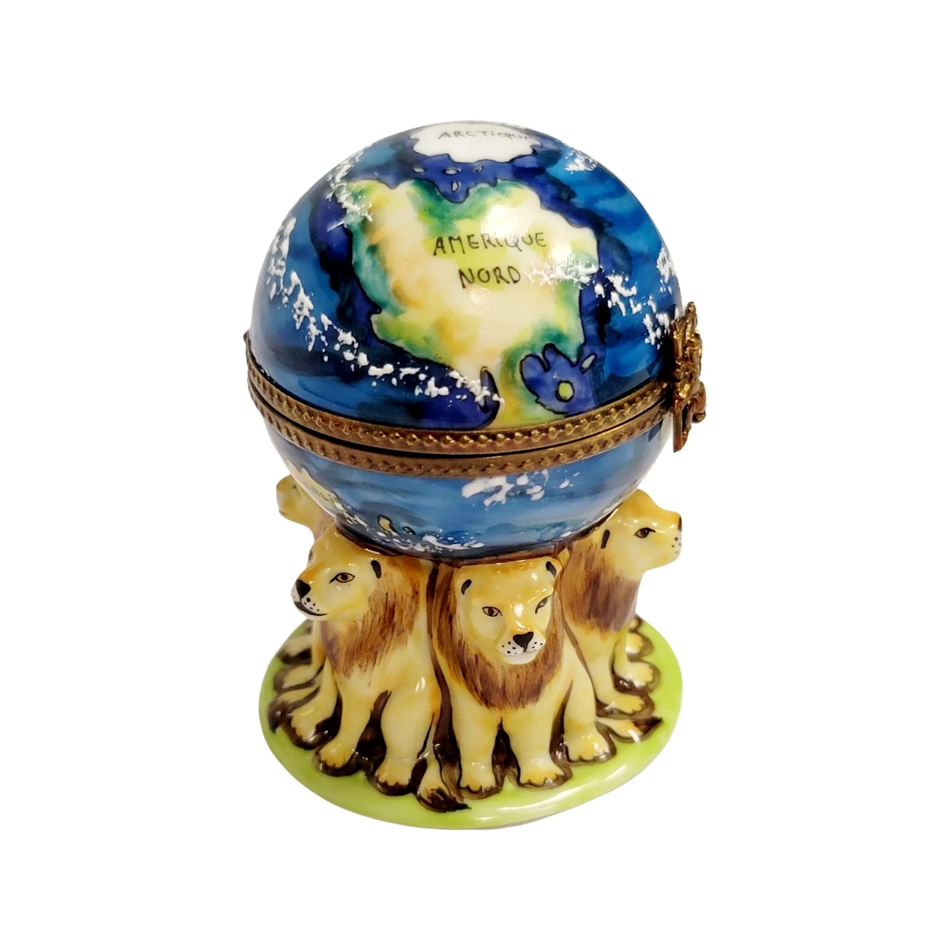 Lions under World Globe