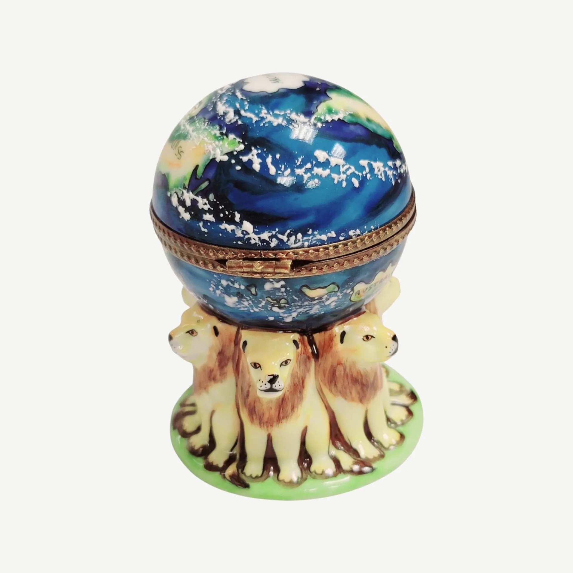Lions under World Globe