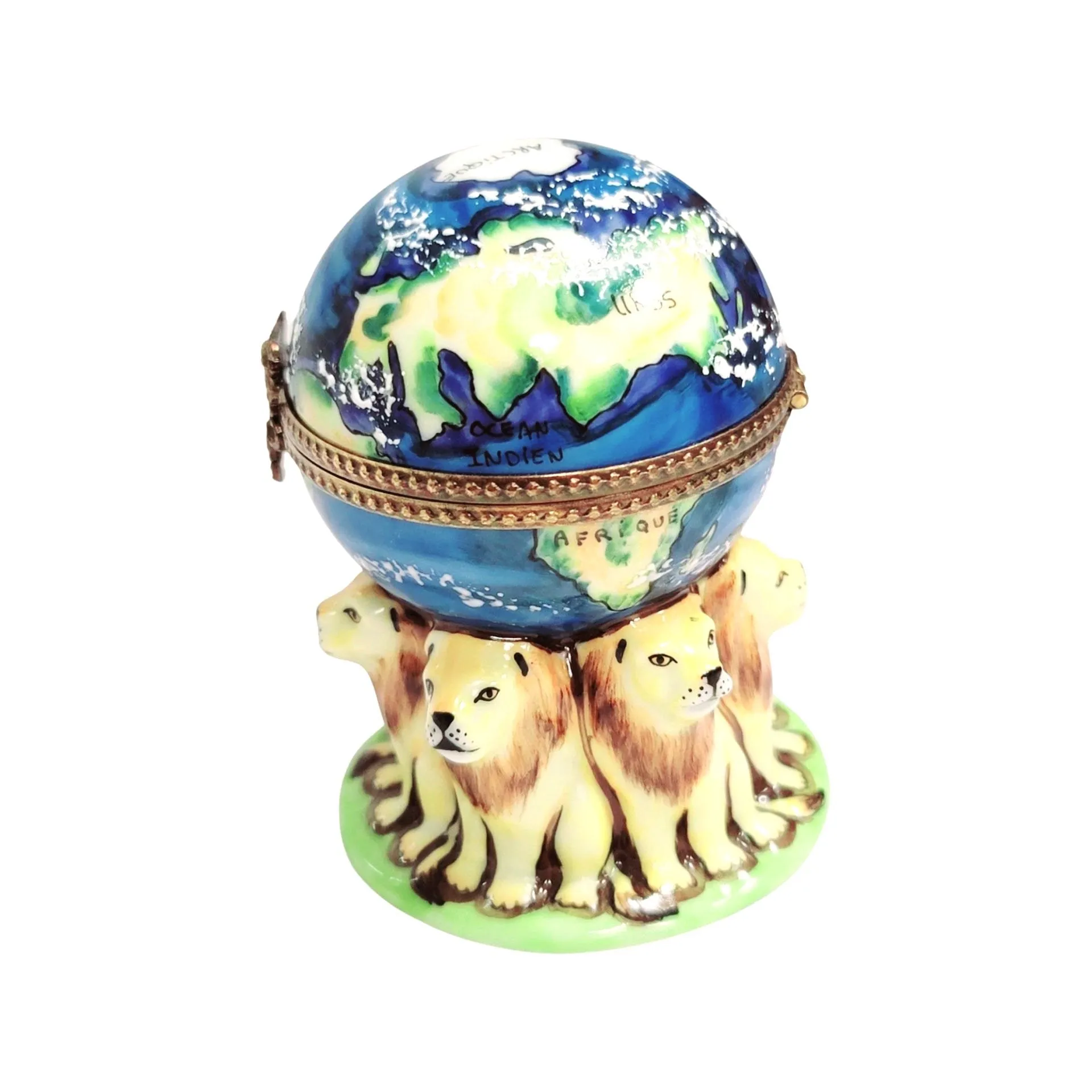 Lions under World Globe