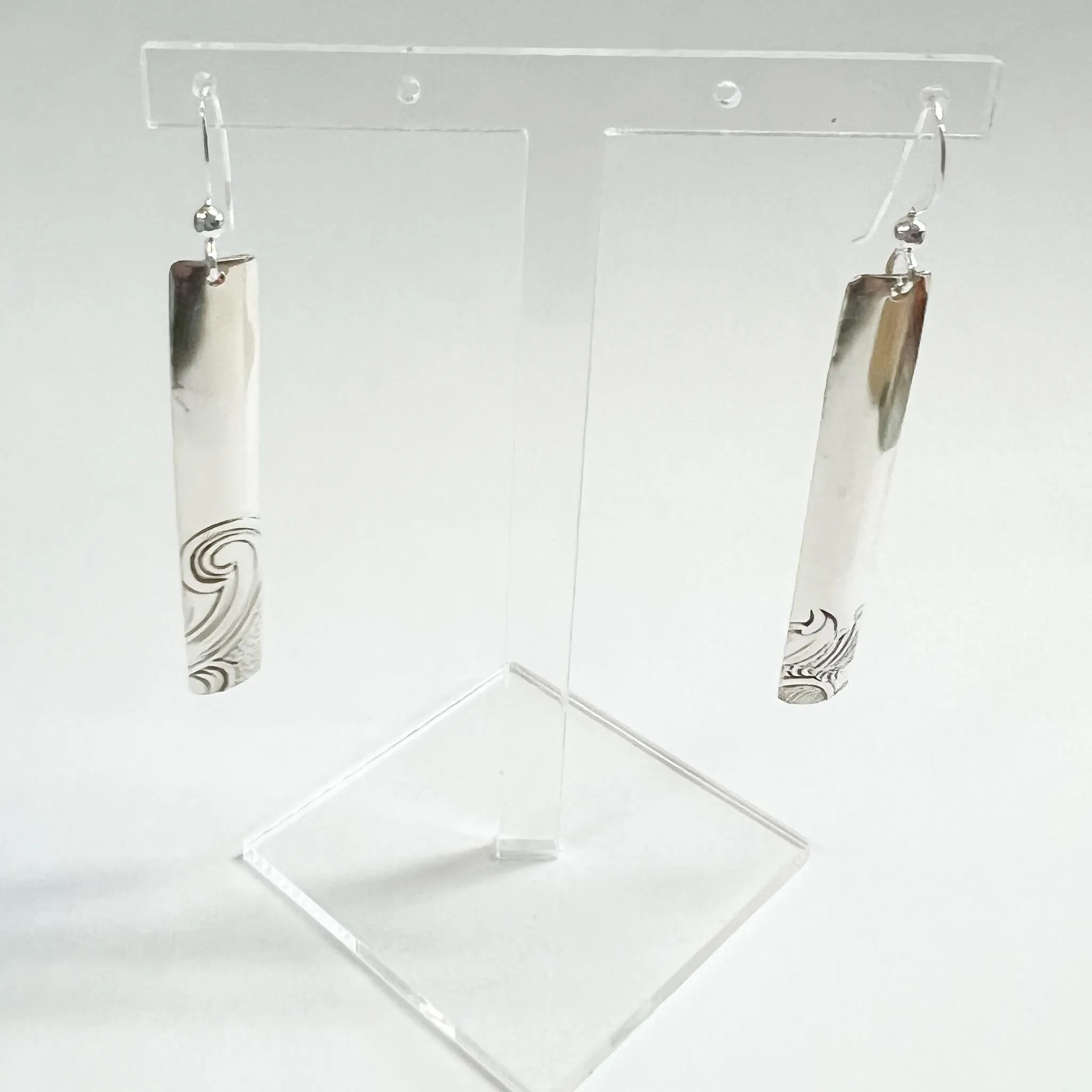 Long Rectangle Earrings by L Carr
