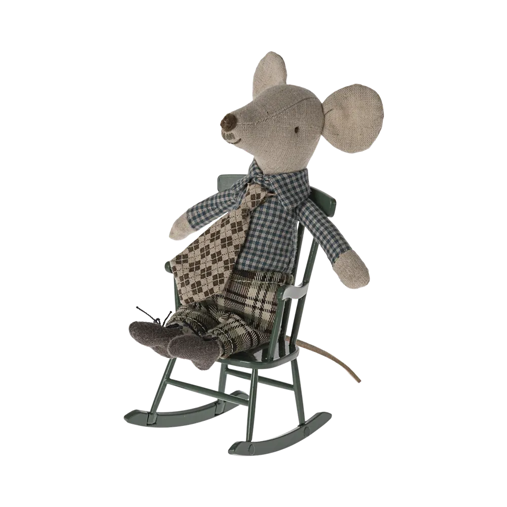 Maileg rocking chair for mice - dark green