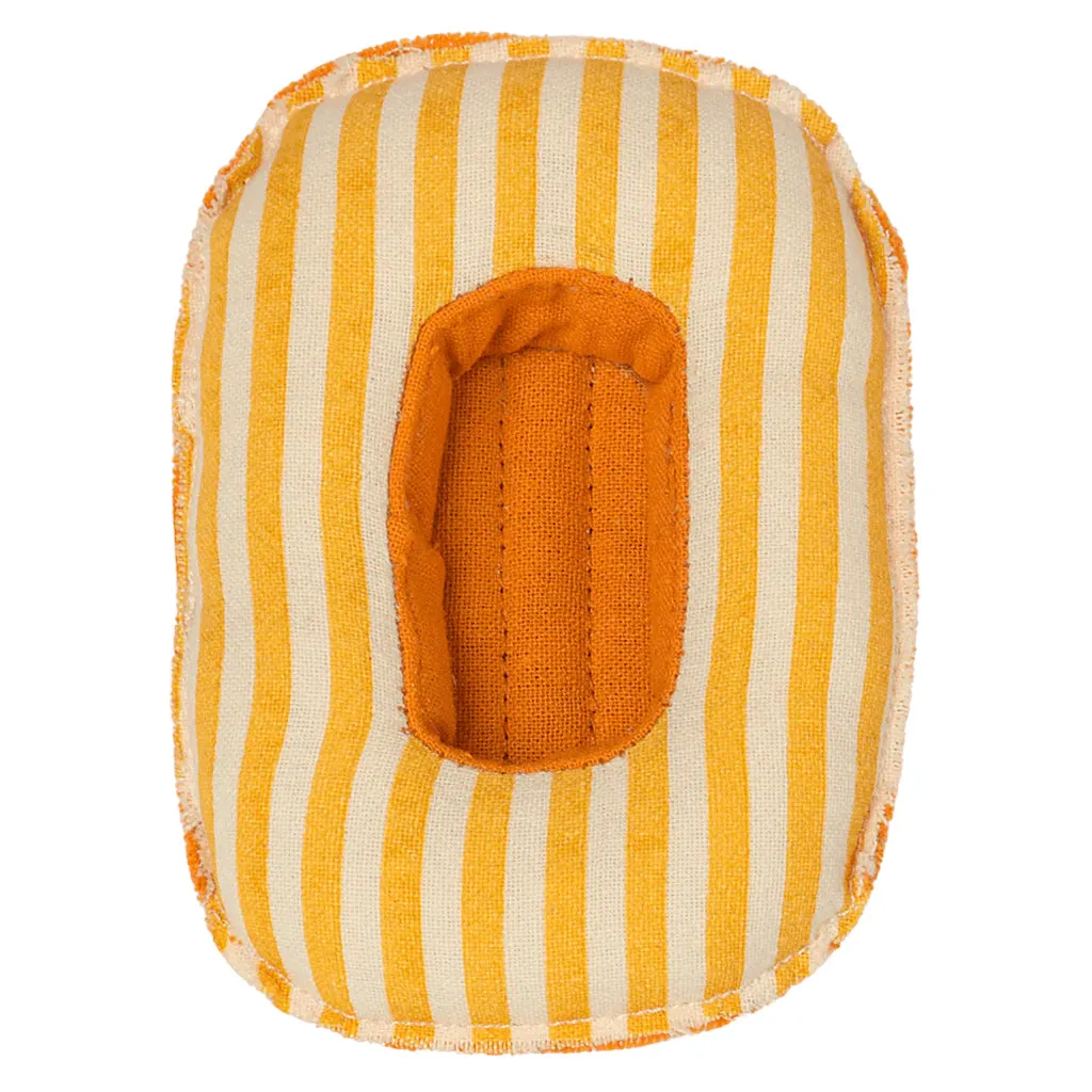 Maileg Toys Mouse Beach Small Rubber Boat Yellow Stripes