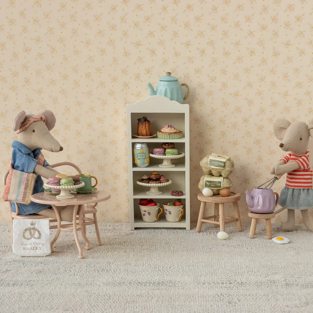 Maileg Toys Mouse Miniature Caf Set Big Pale Pink