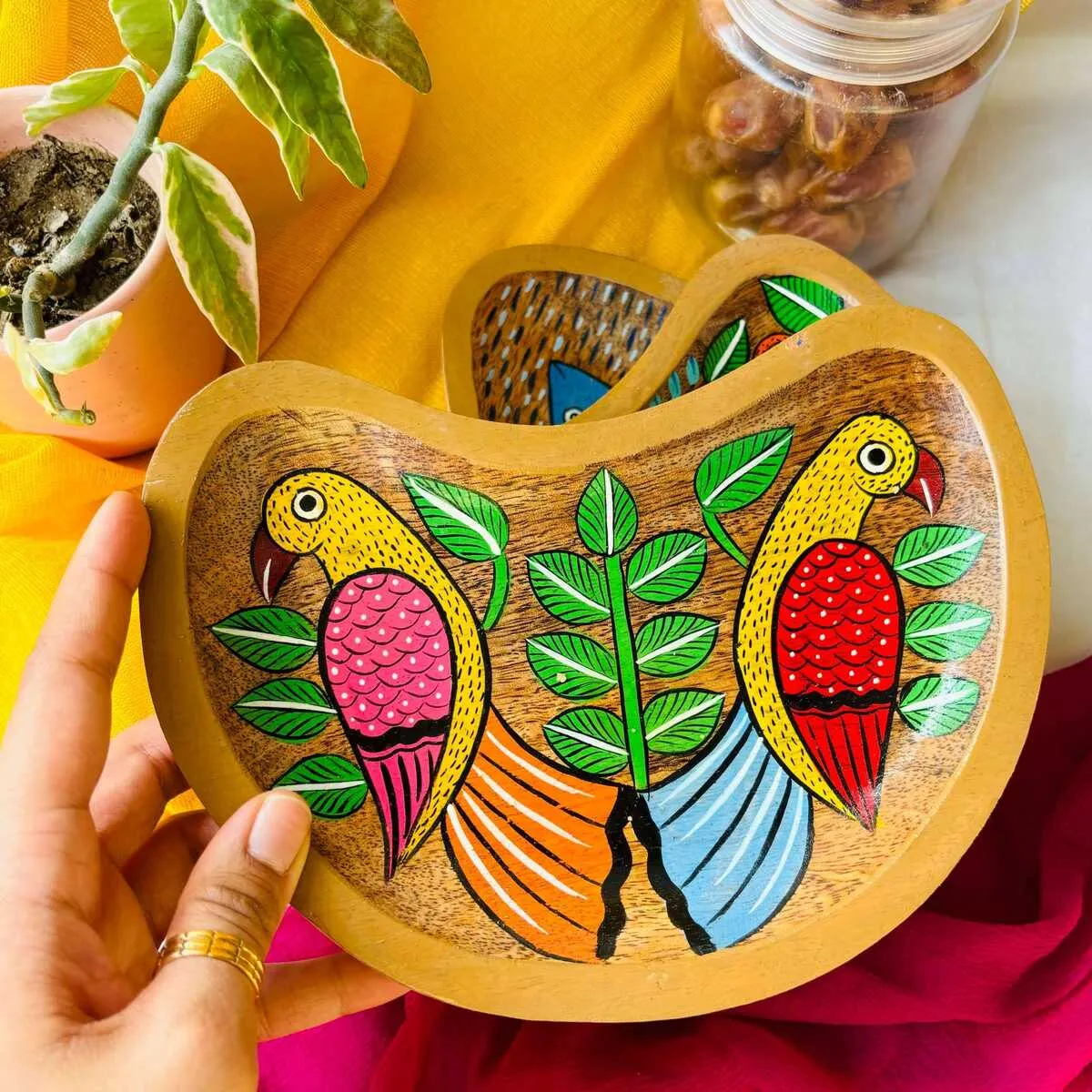 Maitri Moon Handcrafted Mango Wood Platter