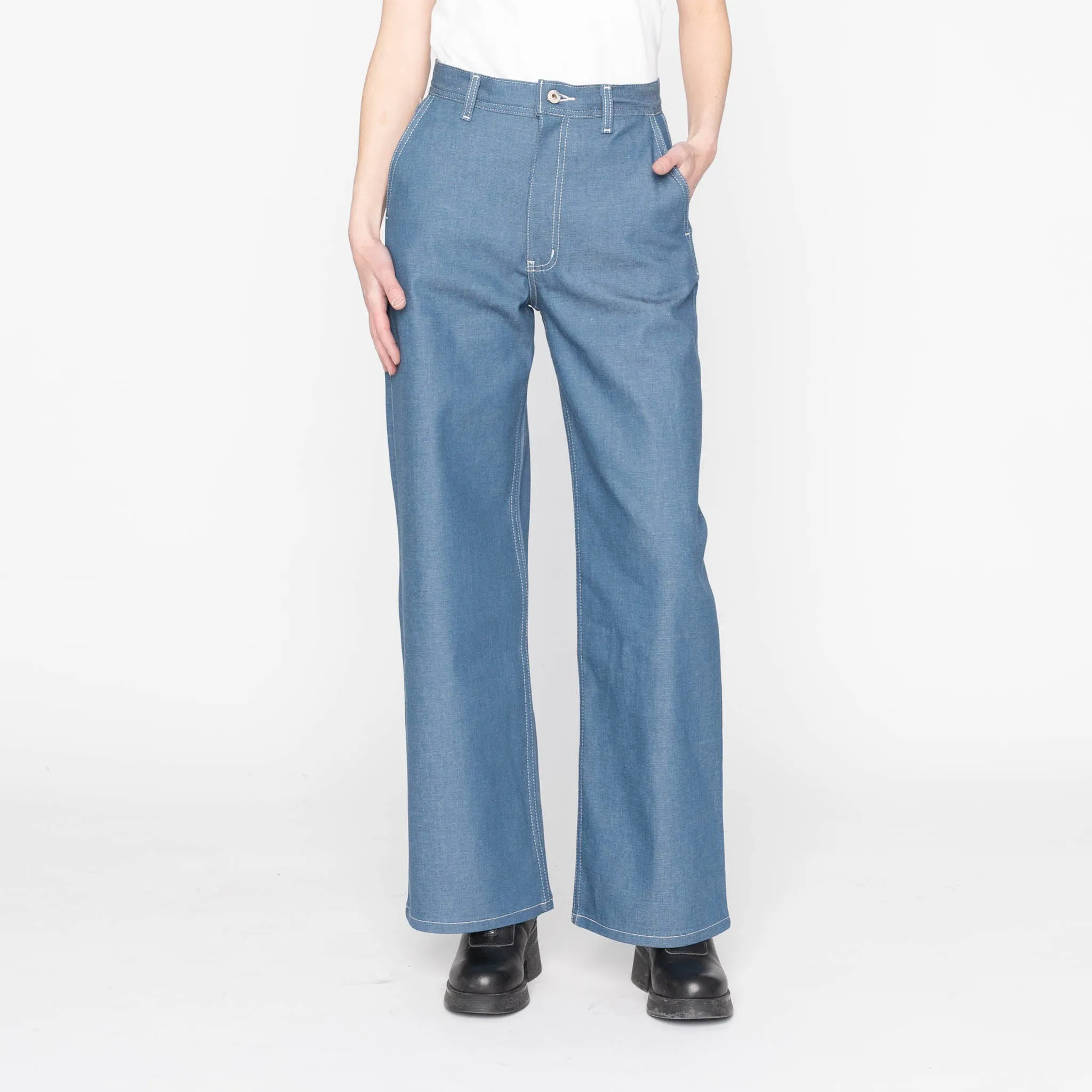 Maudie - Antique Blue Denim Stretch - Antique Blue