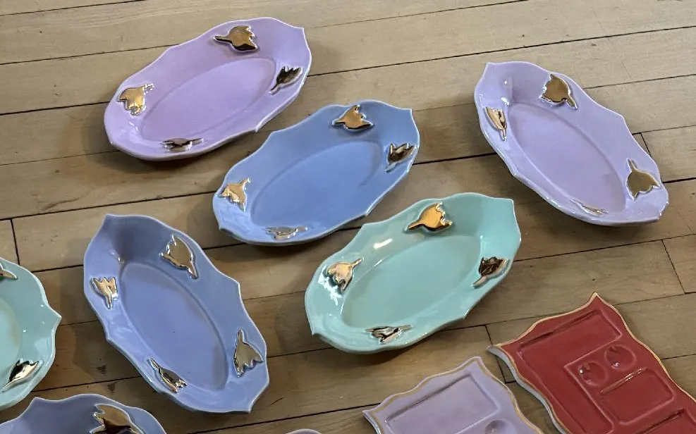 Meg Does Pottery Long Tulip Platters (Various Colours)