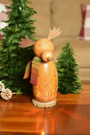 Miles - Small Tall Lit Moose