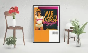 Miley Cyrus Art, We Can&#39;t Stop Poster, Custom Music Print, Music Poster, Custom Poster, Home Decor, Wall Hangings, Miley Canvas