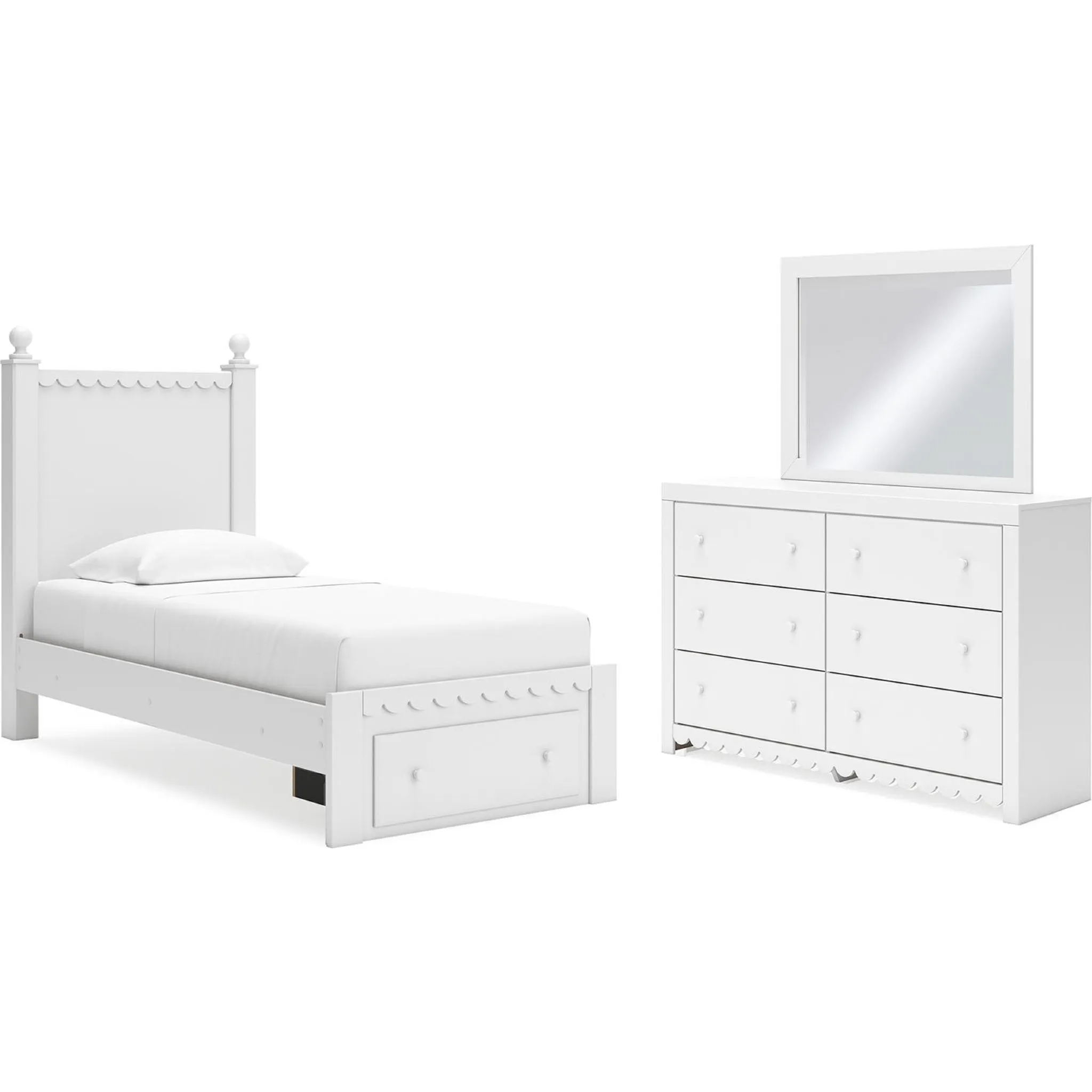 Mollviney 5 Piece Twin Storage Bedroom
