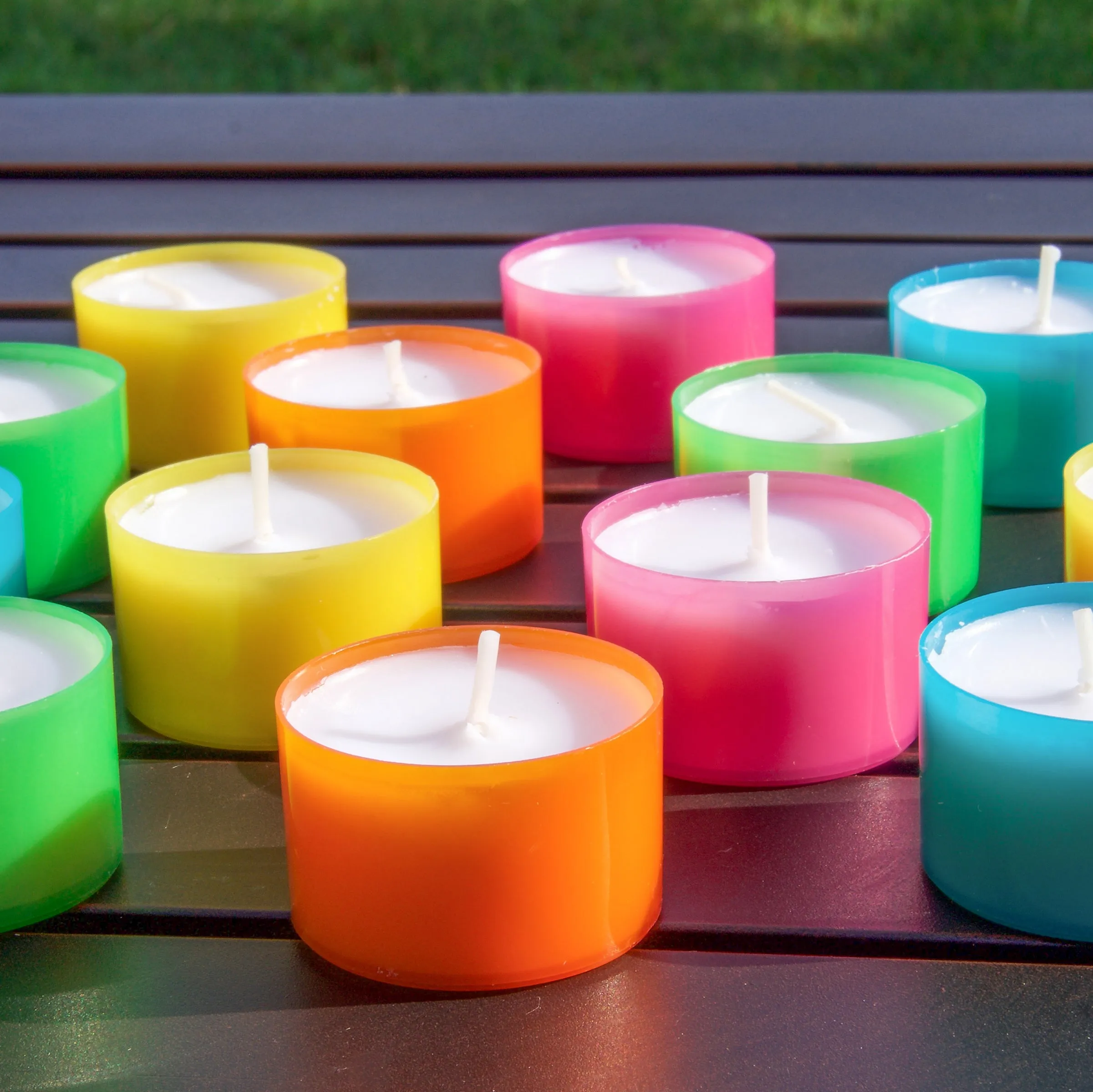 Multicolor Tealight Candles - 6 to 7 Hour Extended Burn Time (96 Pack)