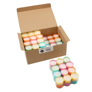 Multicolor Tealight Candles - 6 to 7 Hour Extended Burn Time (96 Pack)