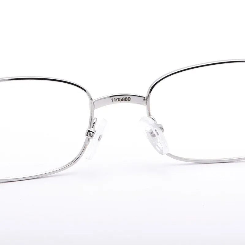 Muzz Men's Full Rim Rectangle Alloy Frame Wood Temple Eyeglasses 1105880