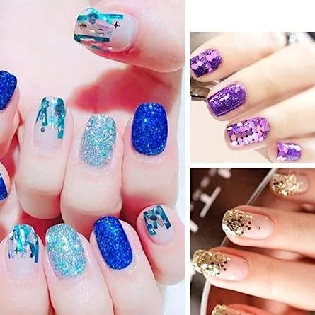 Nail Art Glitters, Flakes and Sequins Set (48 Jars)