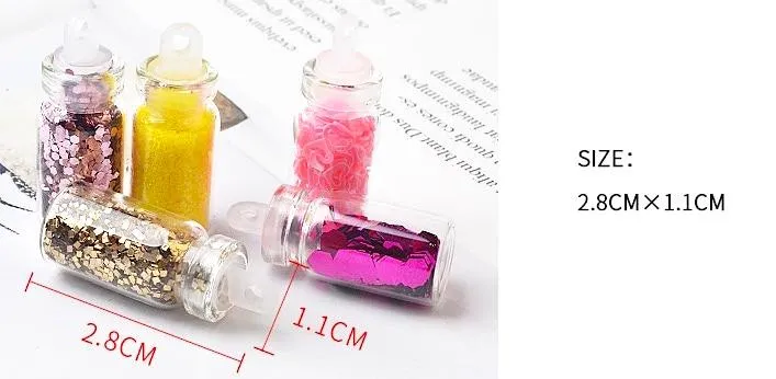 Nail Art Glitters, Flakes and Sequins Set (48 Jars)
