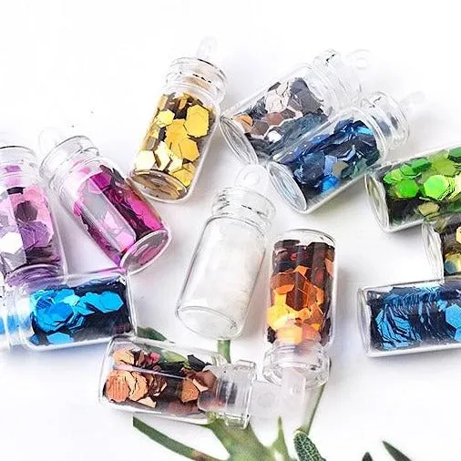 Nail Art Glitters, Flakes and Sequins Set (48 Jars)