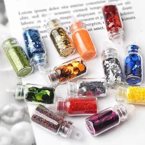 Nail Art Glitters, Flakes and Sequins Set (48 Jars)