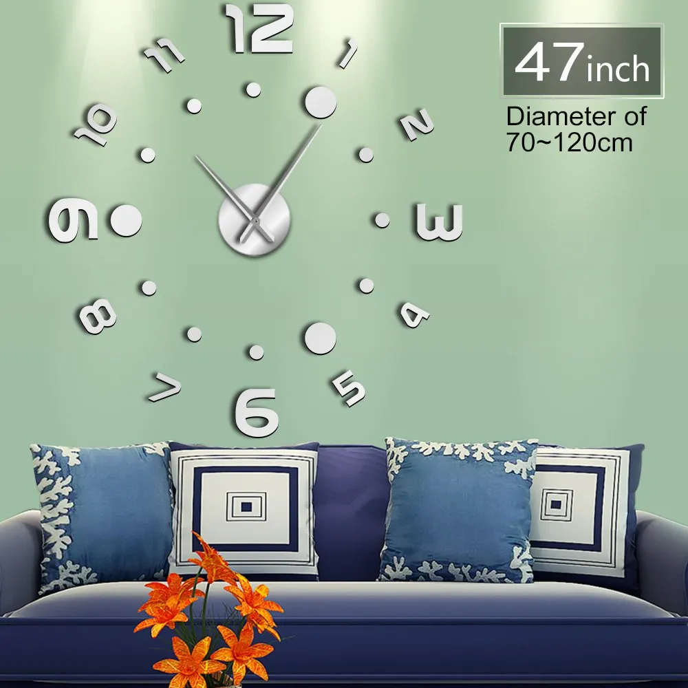 New Real Special Watch Quartz Wall Clocks 3D Acrylic DIY Wall Art Giant Clock Design Luxury Large Decorative Clocks Duvar Saati