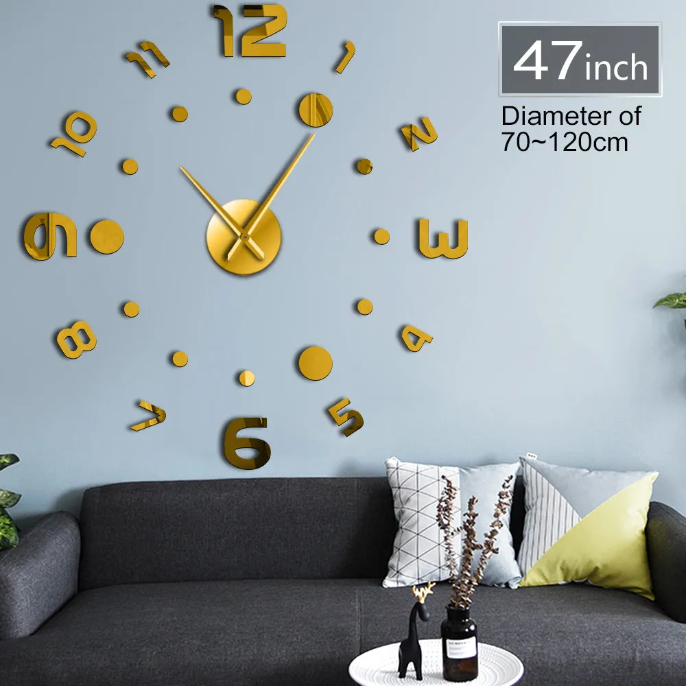 New Real Special Watch Quartz Wall Clocks 3D Acrylic DIY Wall Art Giant Clock Design Luxury Large Decorative Clocks Duvar Saati
