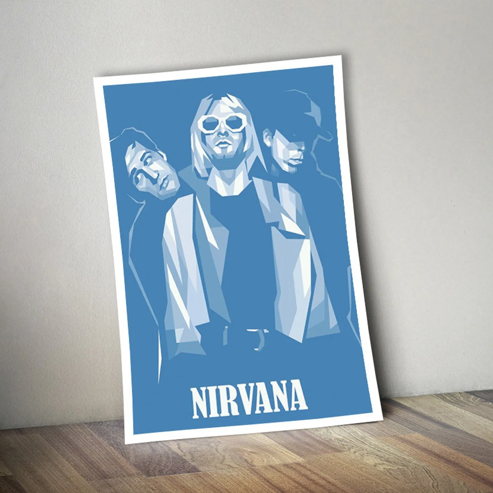 Nirvana Poster, Custom Music Print, Music Poster, Custom Canvas, Home Decor, Wall Hangings, Rock Band Art, Nirvana Canvas