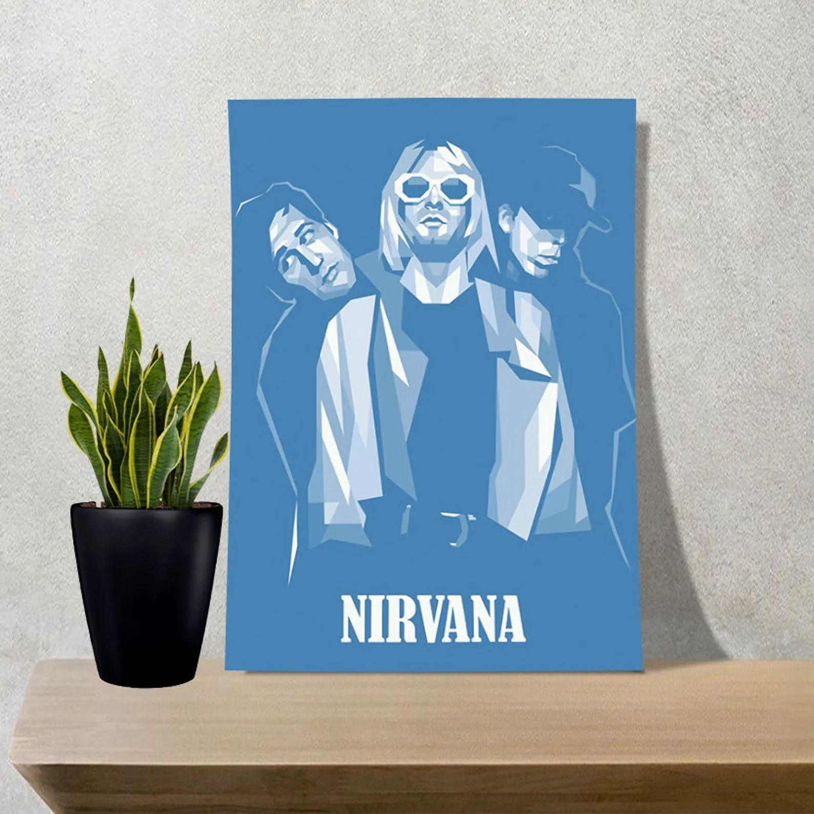 Nirvana Poster, Custom Music Print, Music Poster, Custom Canvas, Home Decor, Wall Hangings, Rock Band Art, Nirvana Canvas