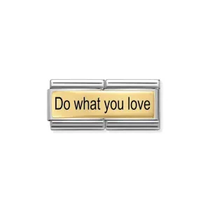 Nomination Composable Double Link Do What You Love, 18K Gold
