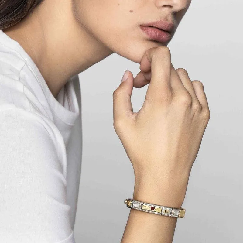 Nomination Composable Double Link Do What You Love, 18K Gold