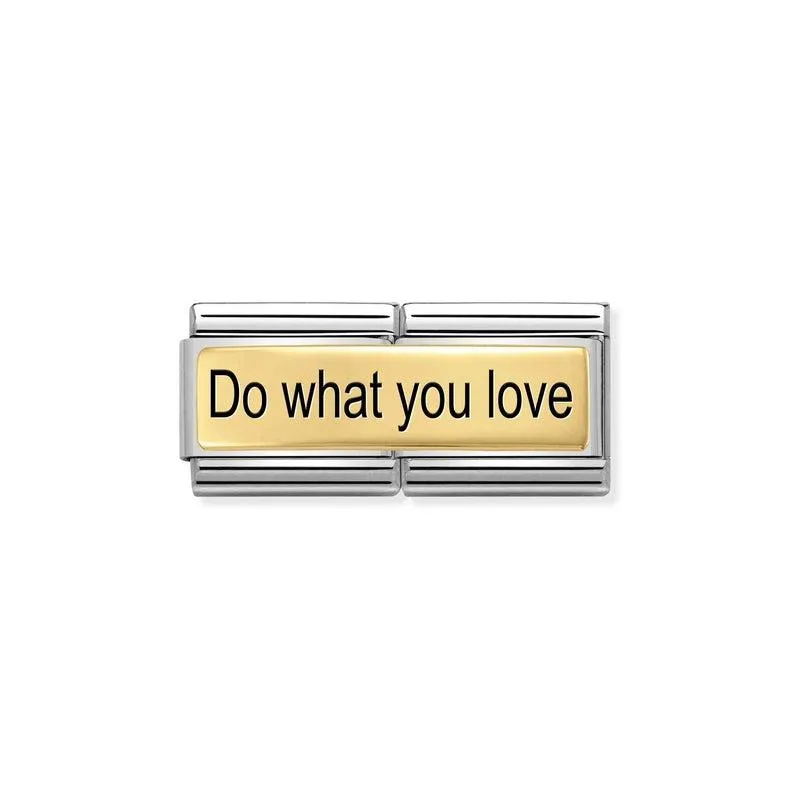 Nomination Composable Double Link Do What You Love, 18K Gold