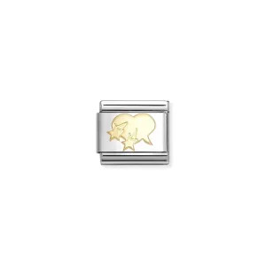 Nomination Composable Link Heart, Speech Bubble, 18K Gold