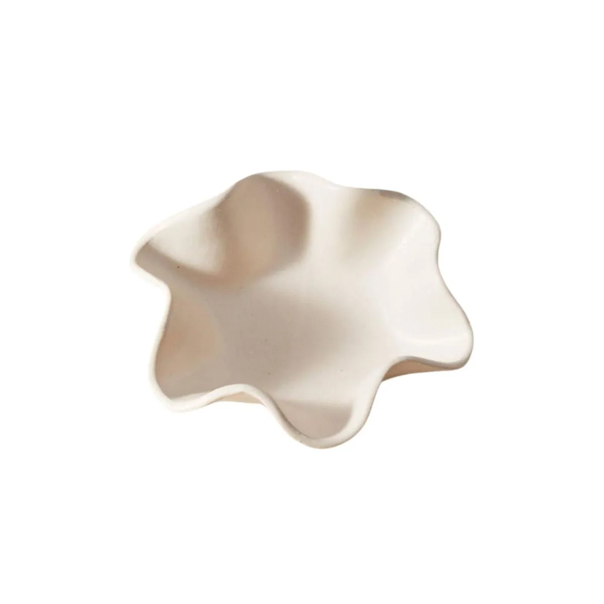 Organic Ceramic Catchall, Small, Blanc