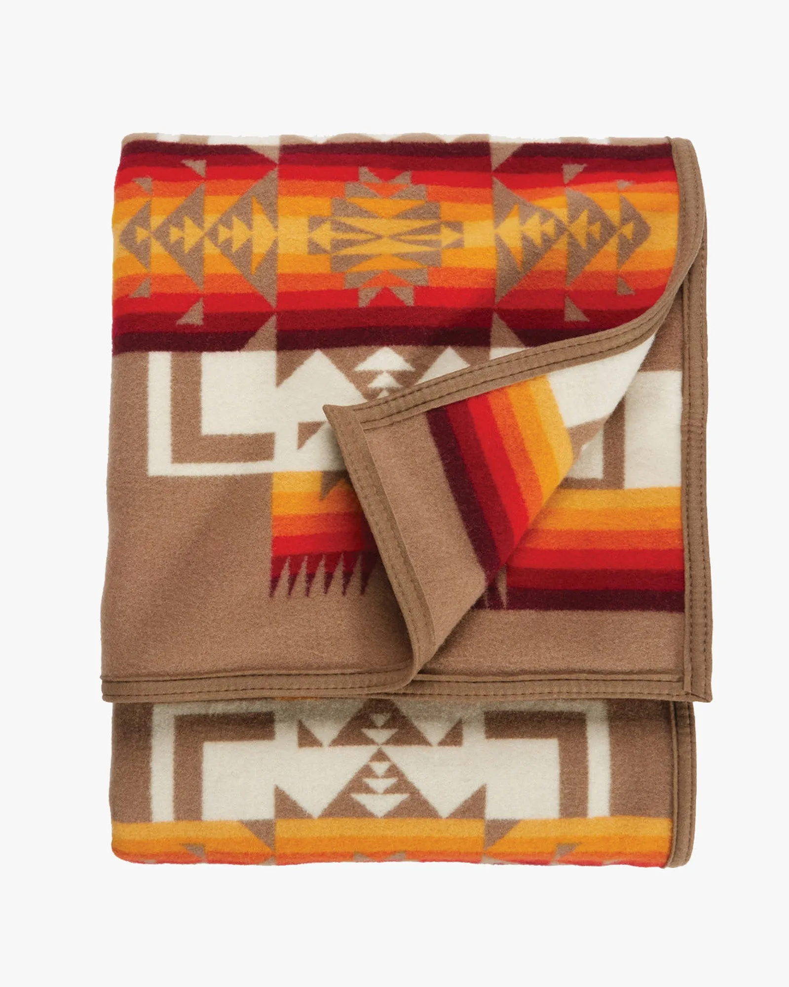 Pendleton Chief Joseph Jacquard Robe Blanket - Khaki