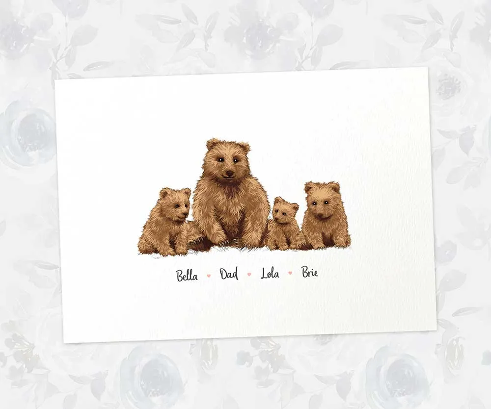 Personalised Bear Family Portrait