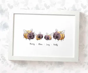 Personalised Bumble Bee Family Portrait
