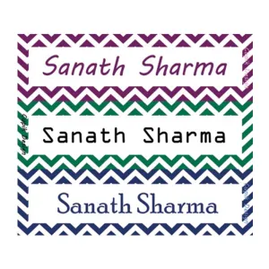 Personalised Chevron Waterproof Stickers - Rectangular