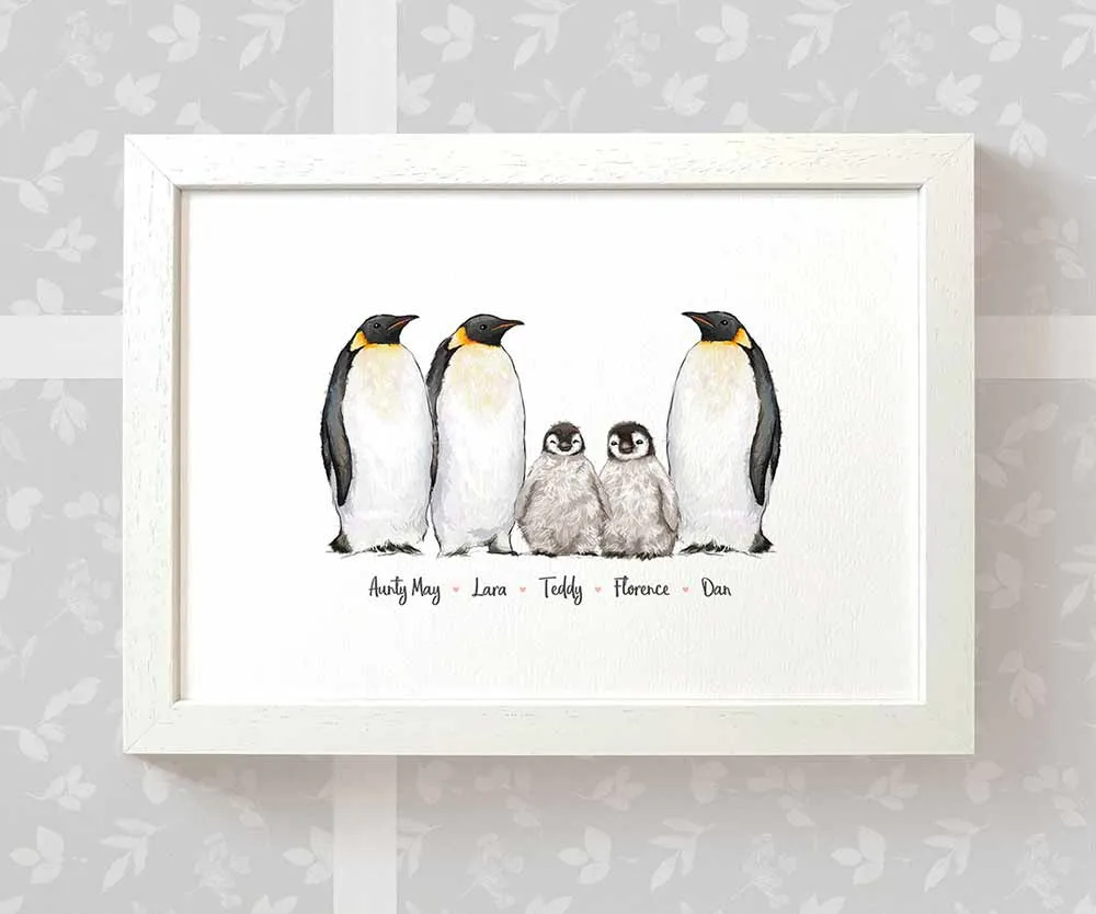 Personalised Penguin Family Portrait