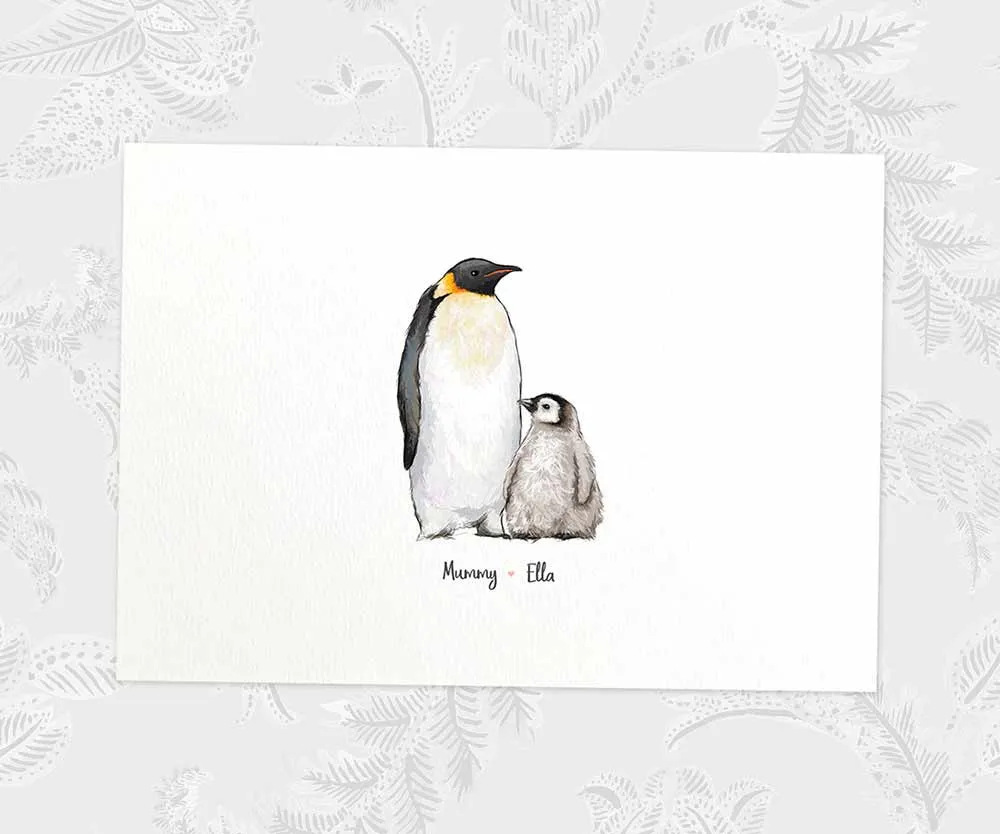 Personalised Penguin Family Portrait