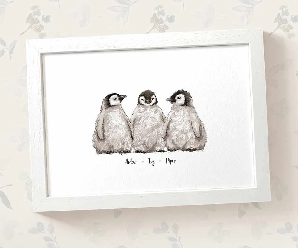 Personalised Penguin Family Portrait