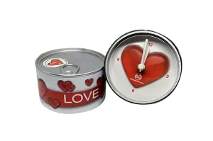 Personalized Table Clock with Interchangeable Pictures, Magnetic Back for Fridge Display a Perfect and Unique Gift or Souvenir (Love)