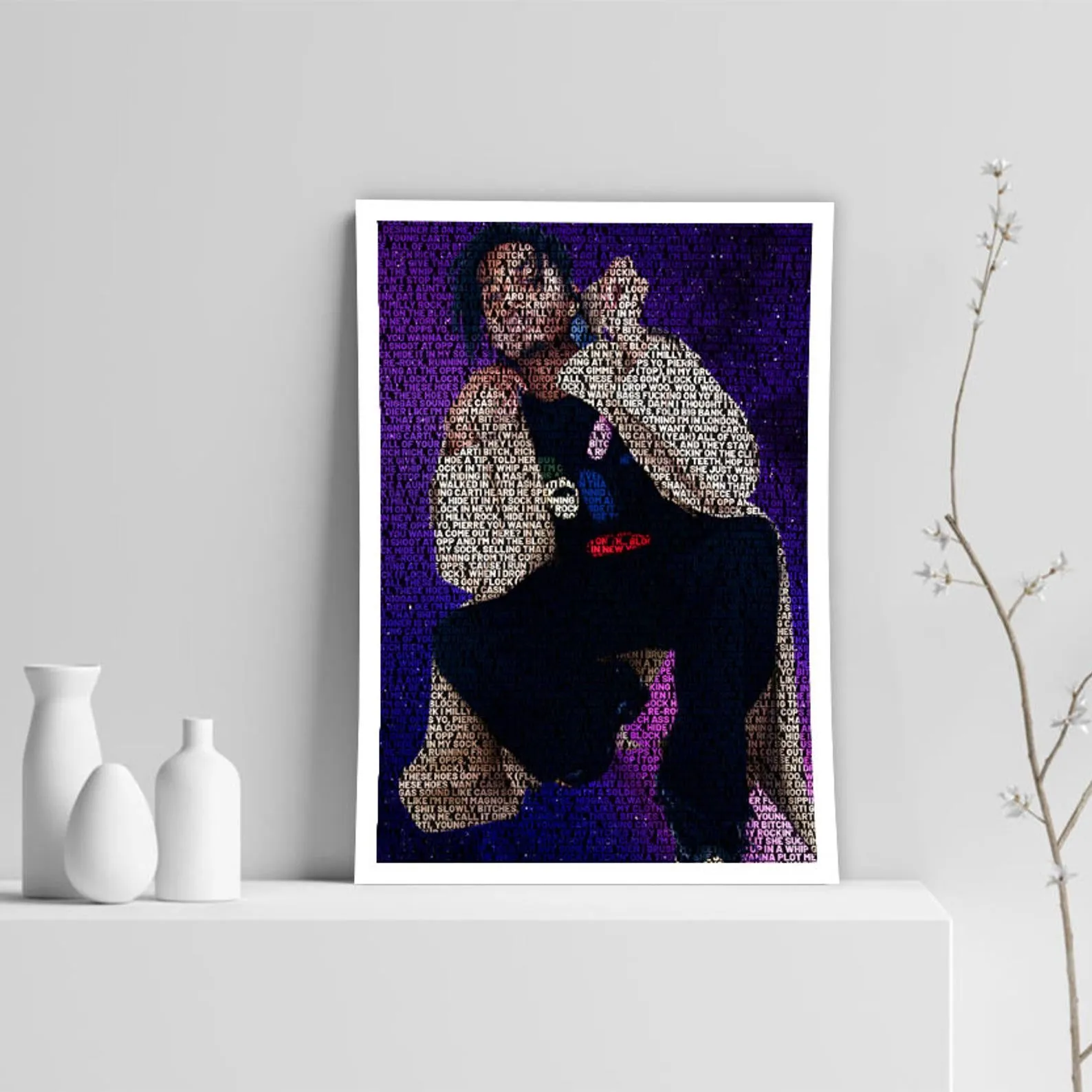 Playboi Carti Poster, Custom Music Print, Music Poster, Custom Poster, Home Decor, Wall Hangings, Playboi Carti Canvas, Rapper Art