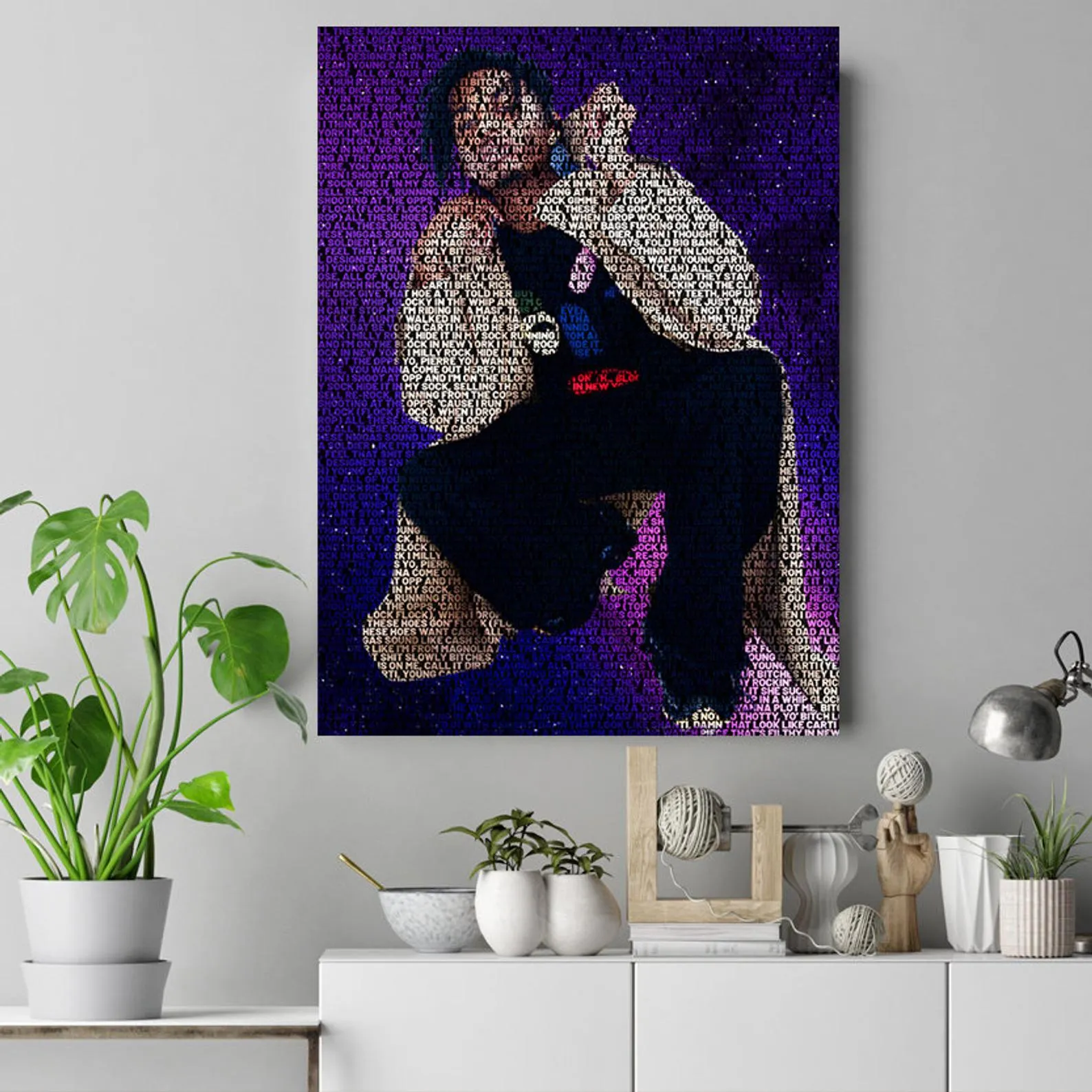 Playboi Carti Poster, Custom Music Print, Music Poster, Custom Poster, Home Decor, Wall Hangings, Playboi Carti Canvas, Rapper Art