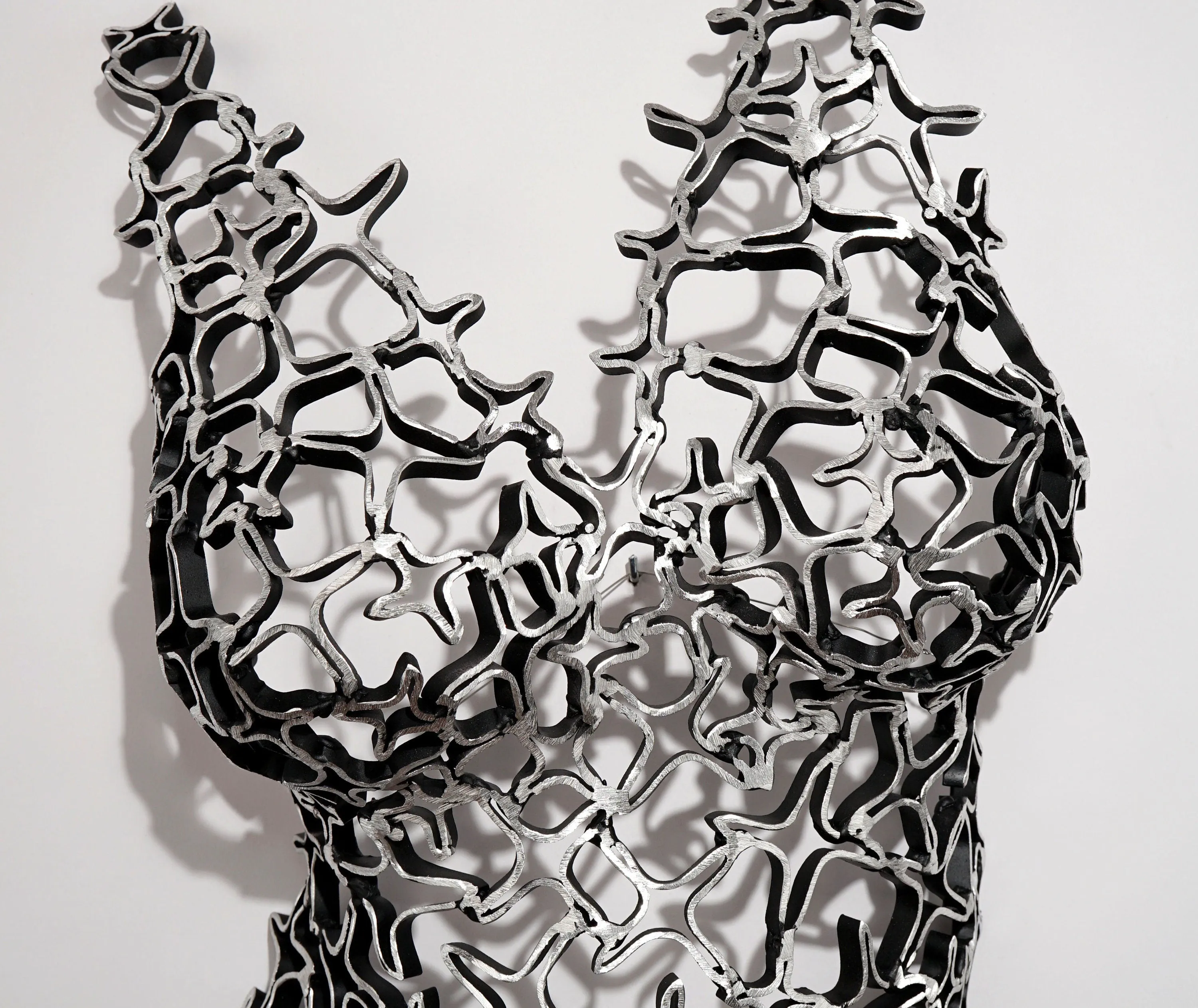 "Iza, Lace Whisperer" Modern Metal Wall Art