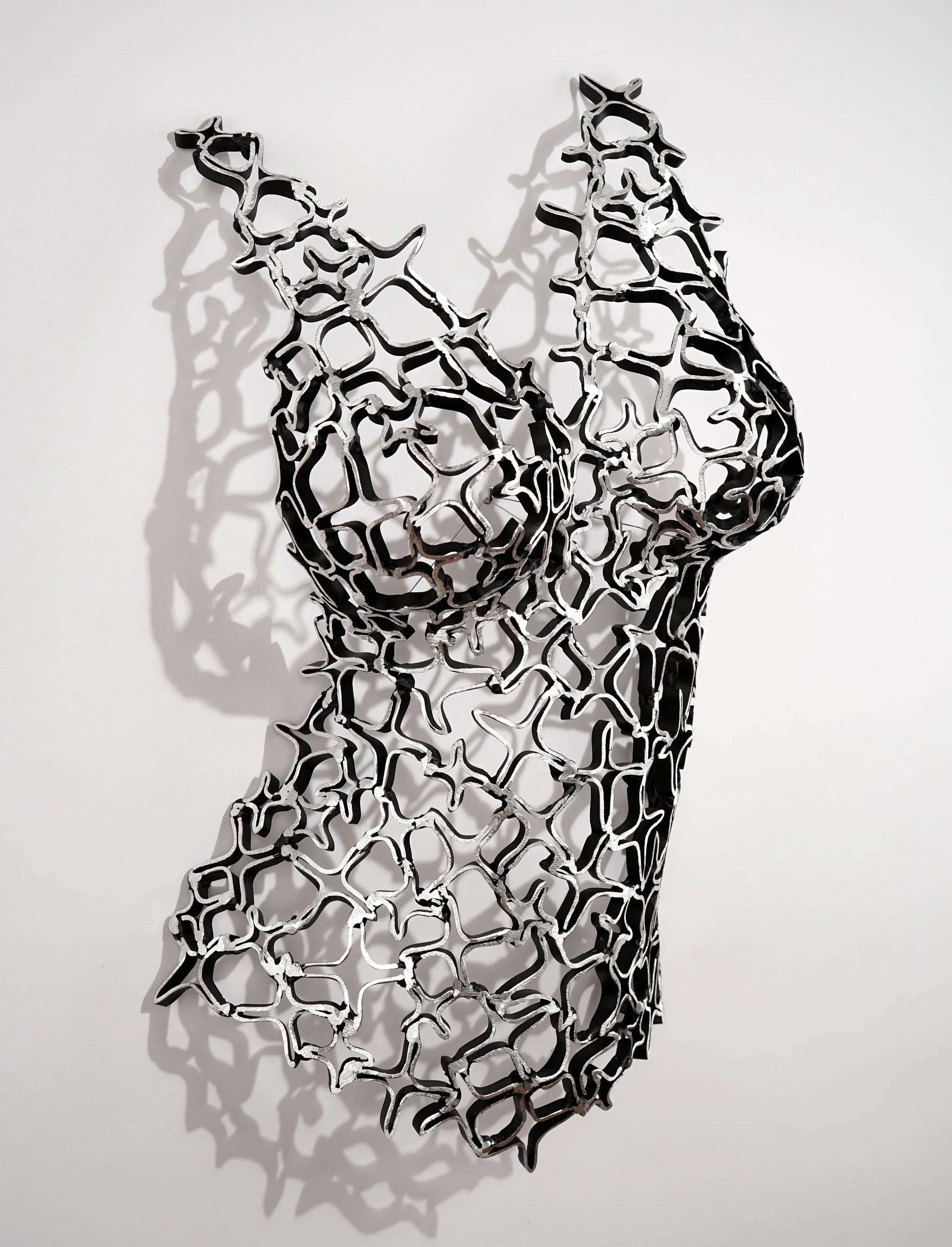 "Iza, Lace Whisperer" Modern Metal Wall Art