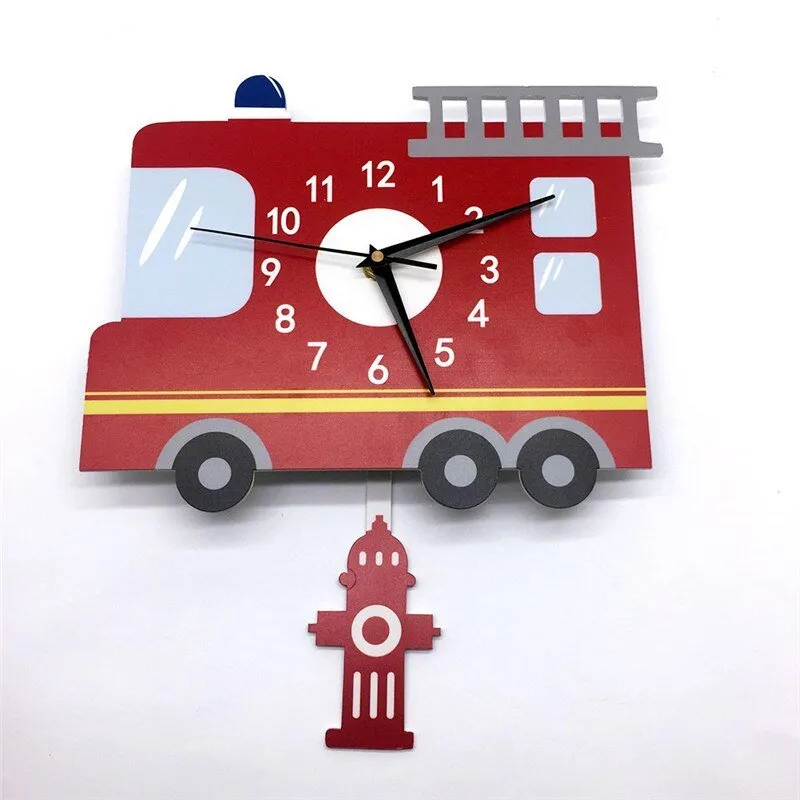 Rocket Wall Clock for Kids Bedroom Home Decoration