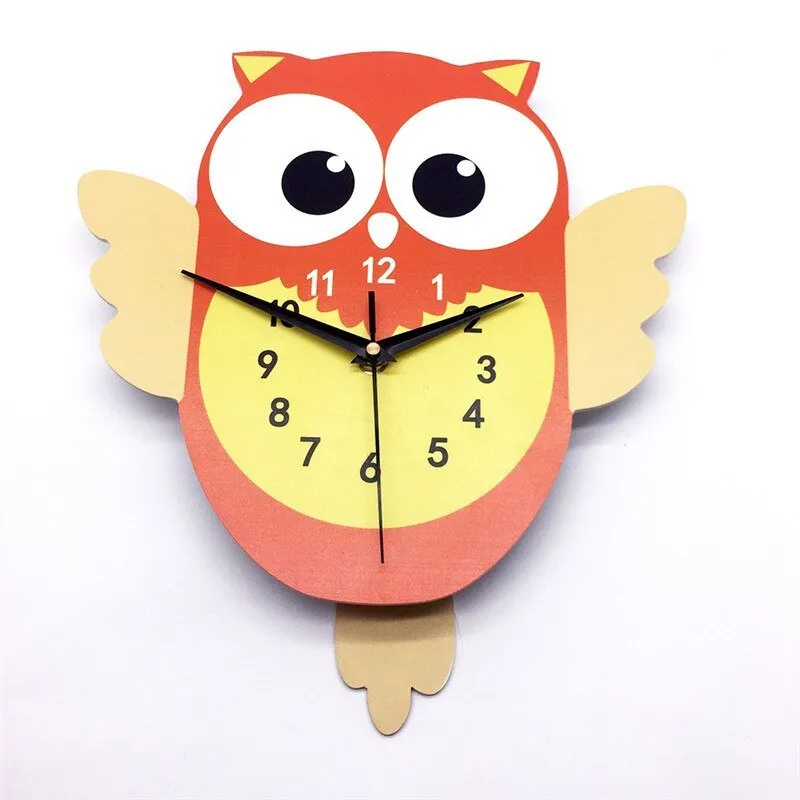 Rocket Wall Clock for Kids Bedroom Home Decoration