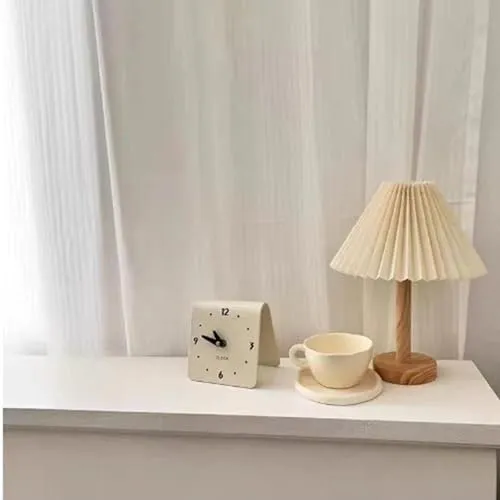 SECRET DESIRE Table Clock Figurine Arabic Numbers Simple Desk Clock for Bedroom Shelf Shop White