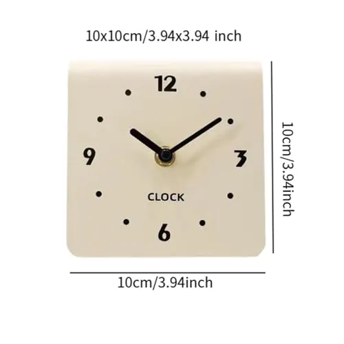 SECRET DESIRE Table Clock Figurine Arabic Numbers Simple Desk Clock for Bedroom Shelf Shop White