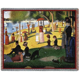 Seurat© Sunday Afternoon Woven Cotton Throw Blanket